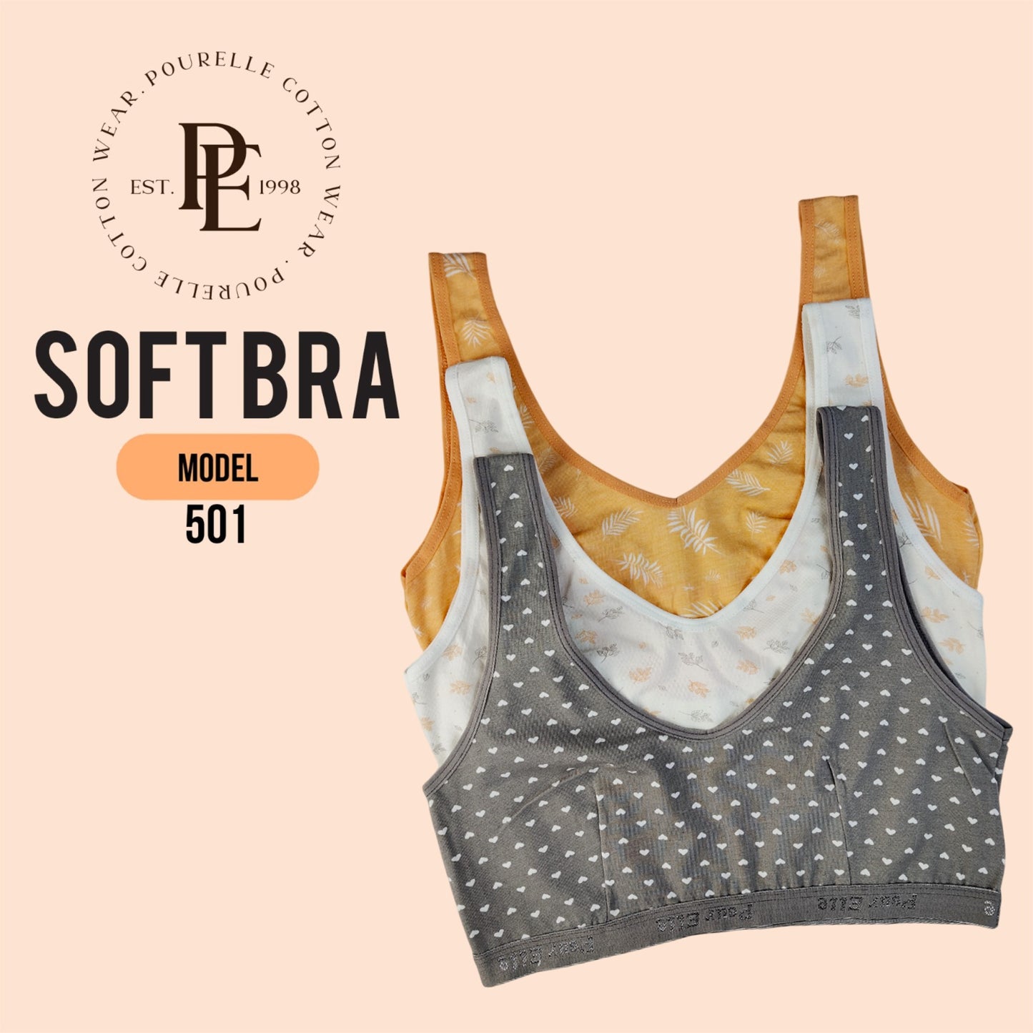 ( باك 3 قطع ) برا مطبوع حماله عريضة